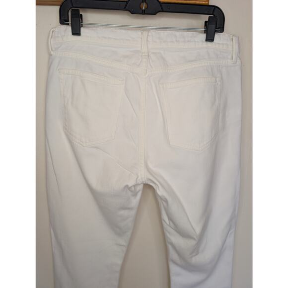 Gap Women Jeans, GAP 1969 White Original Summer Flare Jeans, Sz 10/34R - Picture 8 of 9